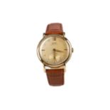 A GENTLEMAN'S TISSOT FOURTEEN CARAT GOLD AUTOMATIC WRIST WATCH