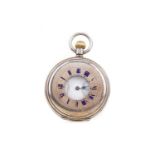 AN INTERESTING SILVER HALF HUNTER POCKET WATCH