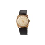 A GENTLEMAN'S CERTINA GOLD CASED MANUAL WIND WRIST WATCH