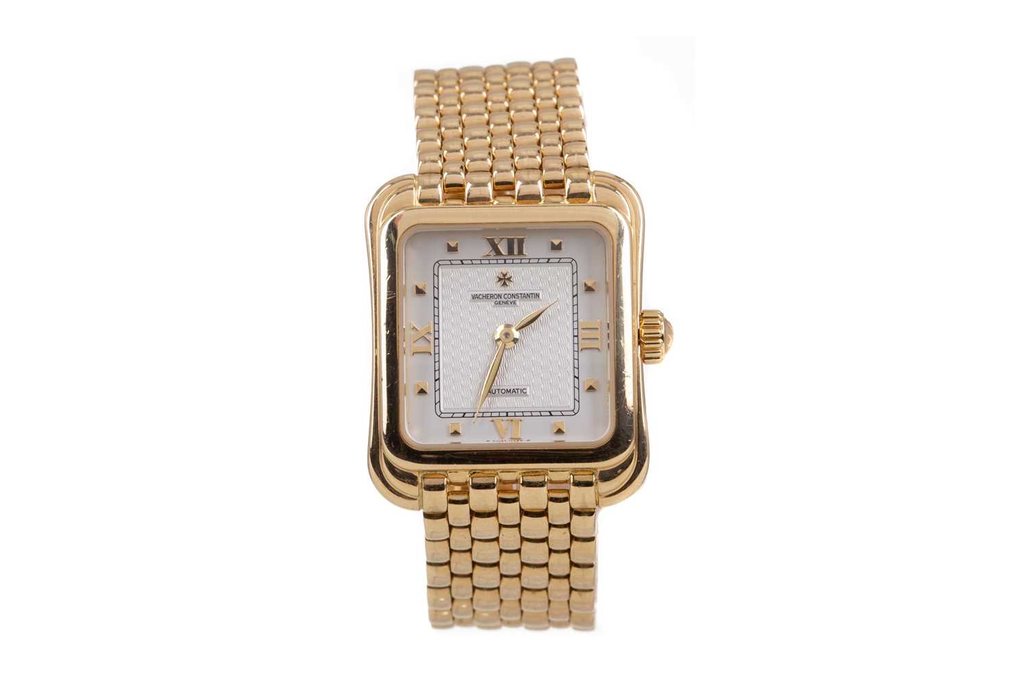 A LADY'S VACHERON CONSTANTIN EIGHTEEN CARAT GOLD AUTOMATIC WRIST WATCH