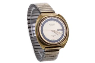 A GENTLEMAN'S SEIKO GOLD PLATED AUTOMATIC WRIST WATCH