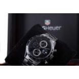 A GENTLEMAN'S TAG HEUER CARRERA STAINLESS STEEL AUTOMATIC WRIST WATCH