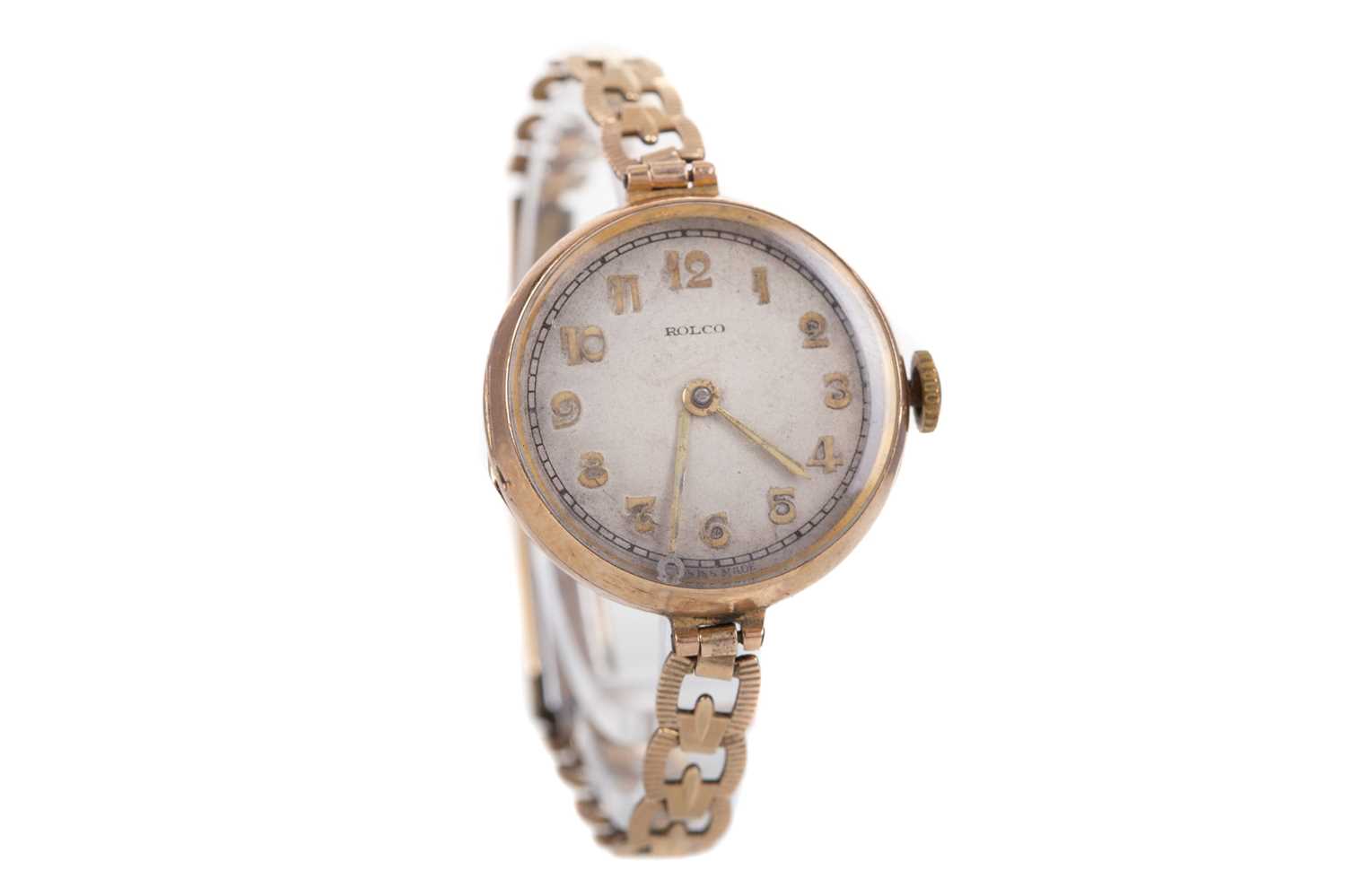 A LADY'S ROLCO NINE CARAT GOLD MANUAL WIND WRIST WATCH