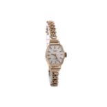 A LADY'S ROTARY NINE CARAT GOLD QUARTZ WRIST WATCH