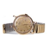 A GENTLEMAN'S ELCO NINE CARAT GOLD MANUAL WIND WRIST WATCH