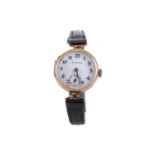 A LADY'S ROLWATCO NINE CARAT GOLD MANUAL WIND WRIST WATCH