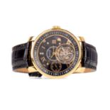 A GENTLEMAN'S AATOS GOLD PLATED MANUAL WIND WRIST WATCH