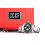 A GENTLEMAN'S CCCP NAVAL BARRAKUDA STAINLESS STEEL AUTOMATIC WRIST WATCH