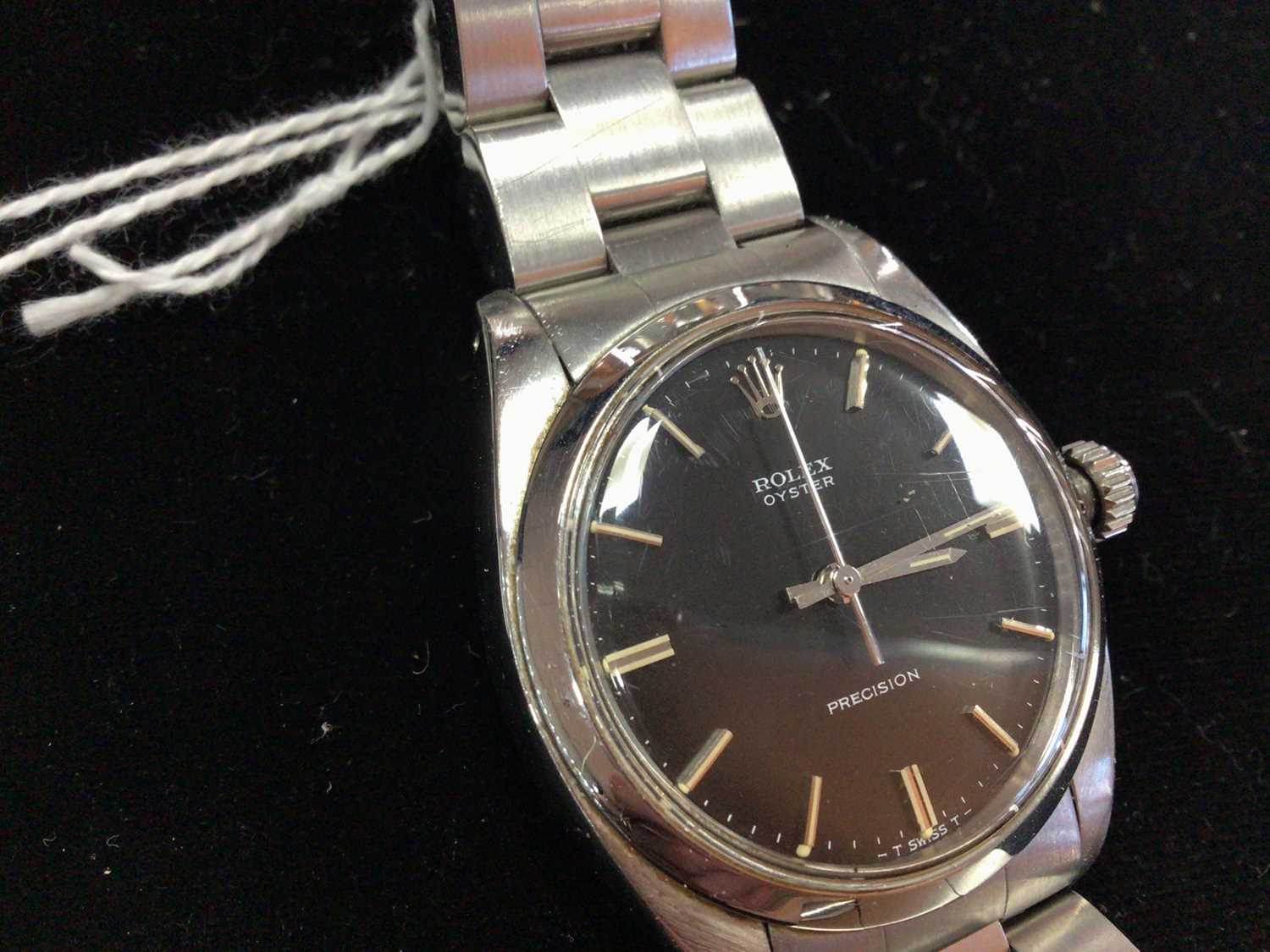 A GENTLEMAN'S ROLEX OYSTER PRECISION STAINLESS STEEL AUTOMATIC WRIST WATCH - Image 3 of 8