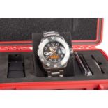 A GENTLEMAN'S RGMT PROFESSIONAL DIVER STAINLESS STEEL AUTOMATIC WRIST WATCH