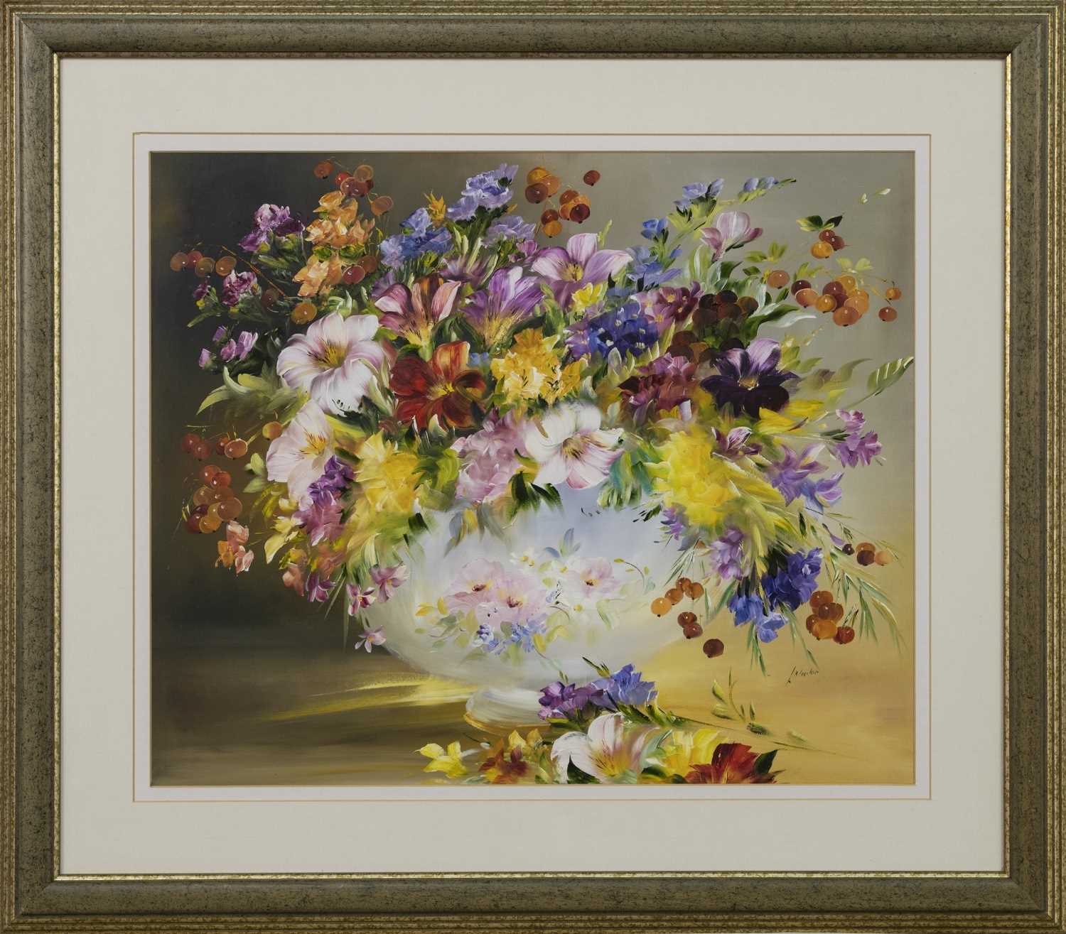 FLOWERS, AN OIL BY LILLIAS BLACKIE