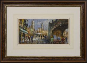 ITALIAN STREET, A PASTEL BY ANTHONY ORME