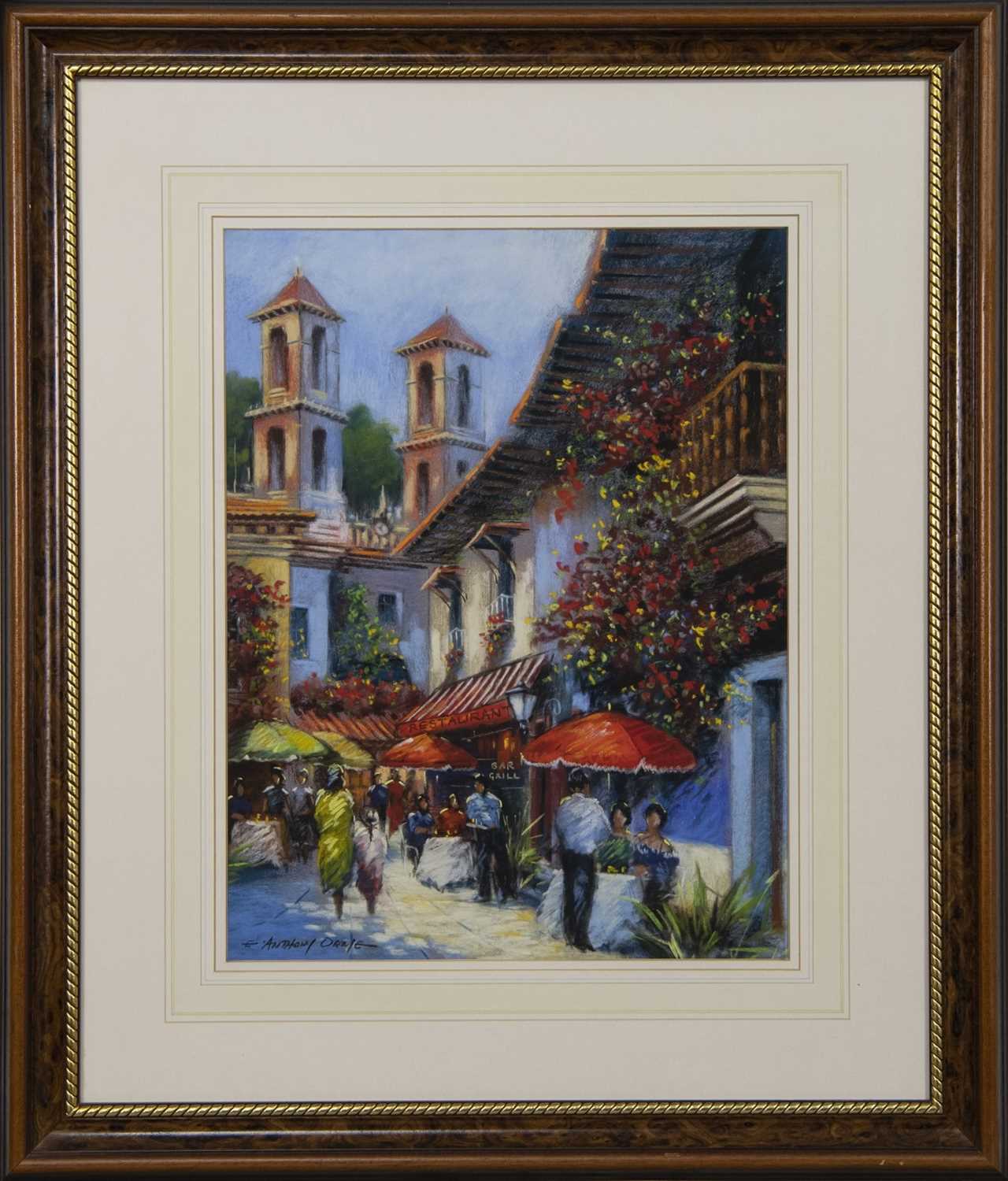 SUMMER CAFE, A PASTEL BY ANTHONY ORME