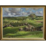 ROLLING HILLS, AN OIL BY DOUGLAS LENNOX