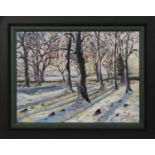 STUDY FOR SNOWY WOODLAND, AN OIL BY MARION MACDONALD