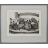 KITTENS, AN ETCHING BY MAXIME JUAN