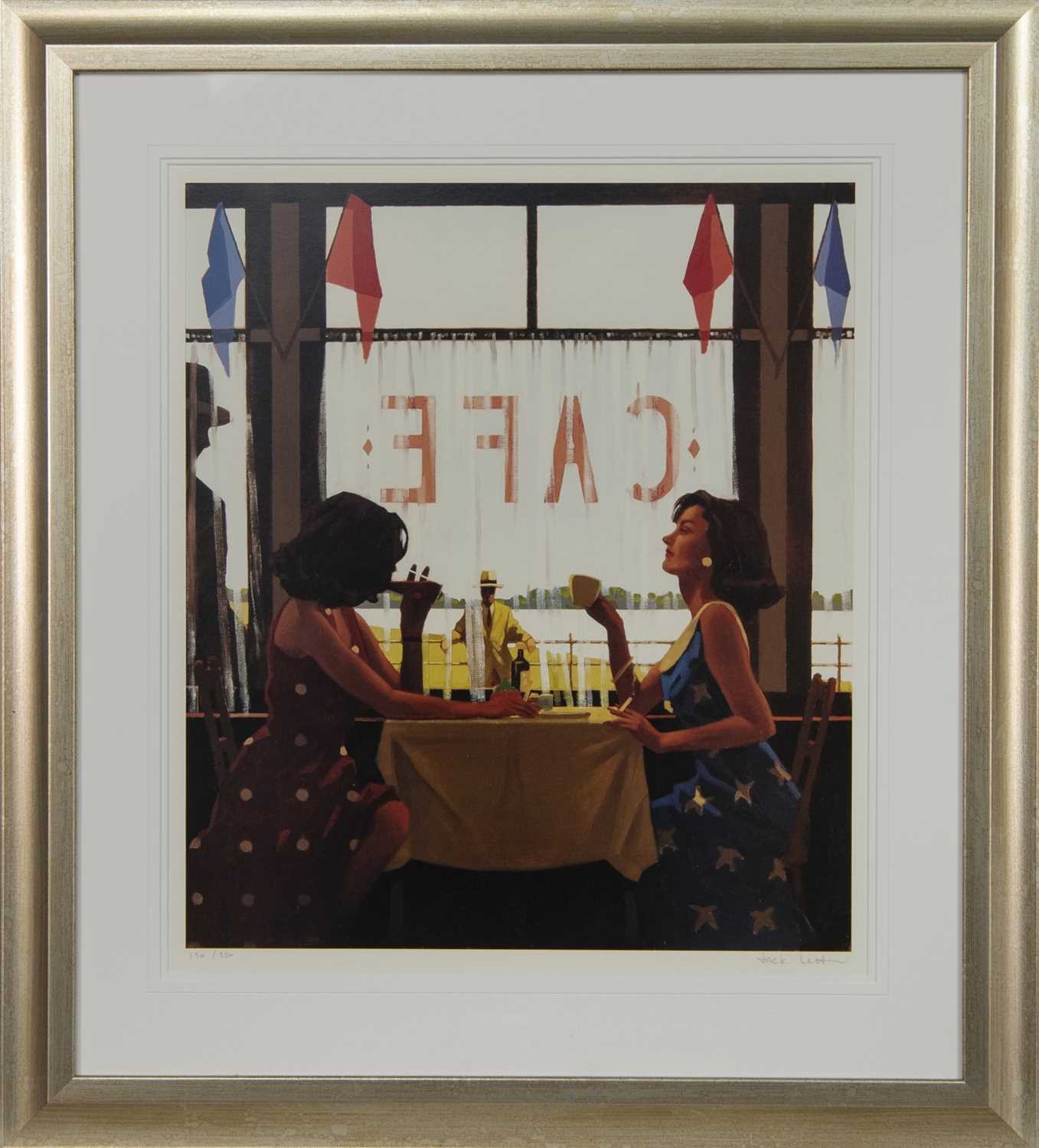 CAFE DAY, A SIGNED LIMITED EDITION PRINT BY JACK VETTRIANO