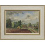 OXFORDSHIRE FARM, AN OIL BY HARRY JEFFERSON BARNES