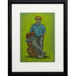 GOLFER, A PASTEL BY GRAHAM MCKEAN