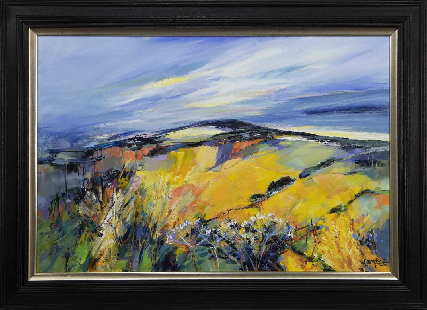 THE WIND THAT SHAKES THE BARLEY, AN ACRYLIC BY SHELAGH CAMPBELL