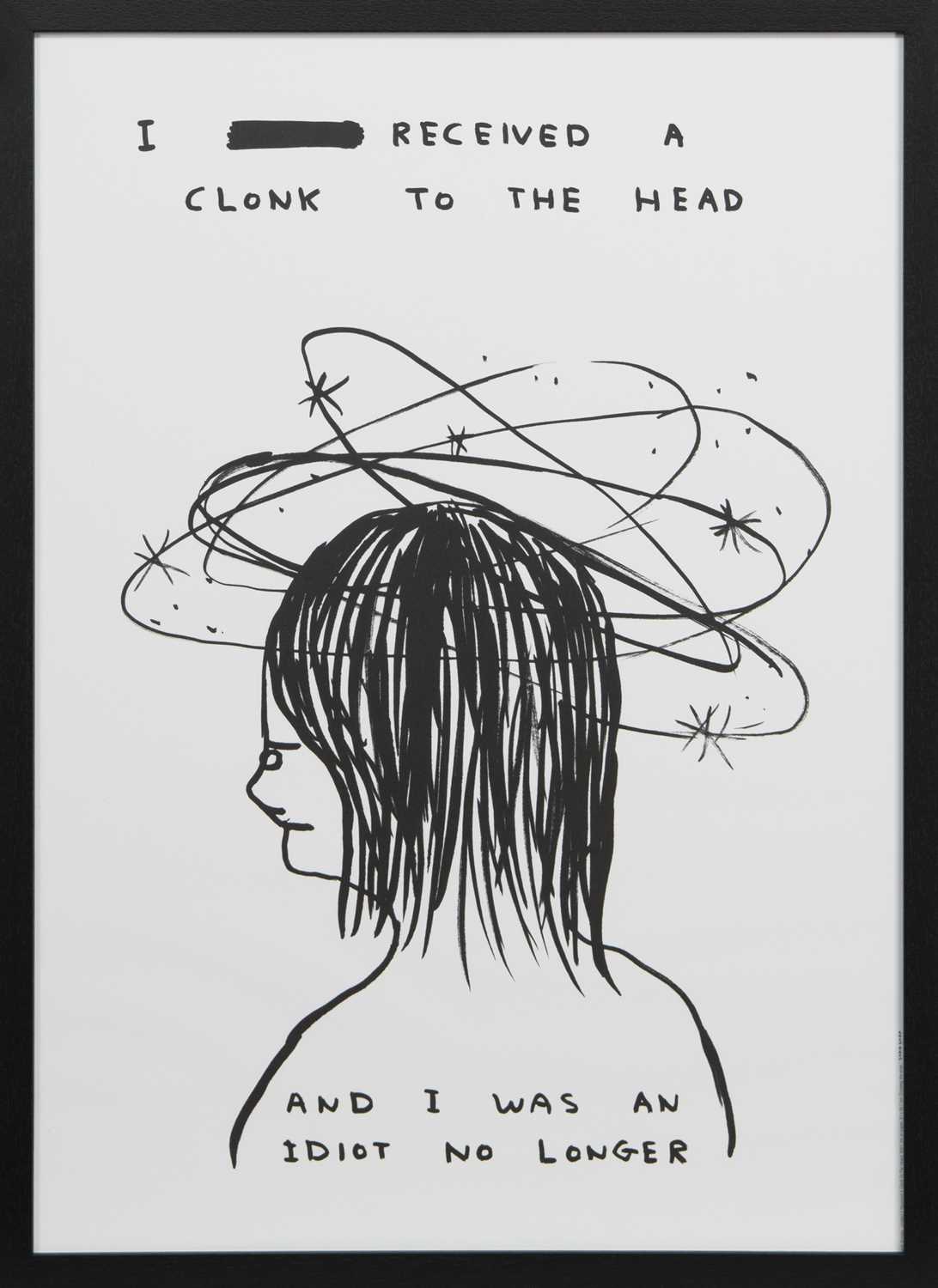 I'VE RECEIVED A CLONK TO THE HEAD, A LITHOGRAPH BY DAVID SHRIGLEY