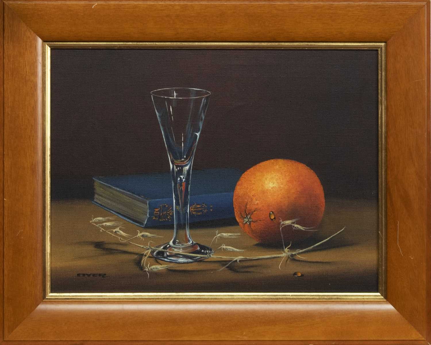 STILL LIFE WITH ORANGE, AN OIL BY TED DYER