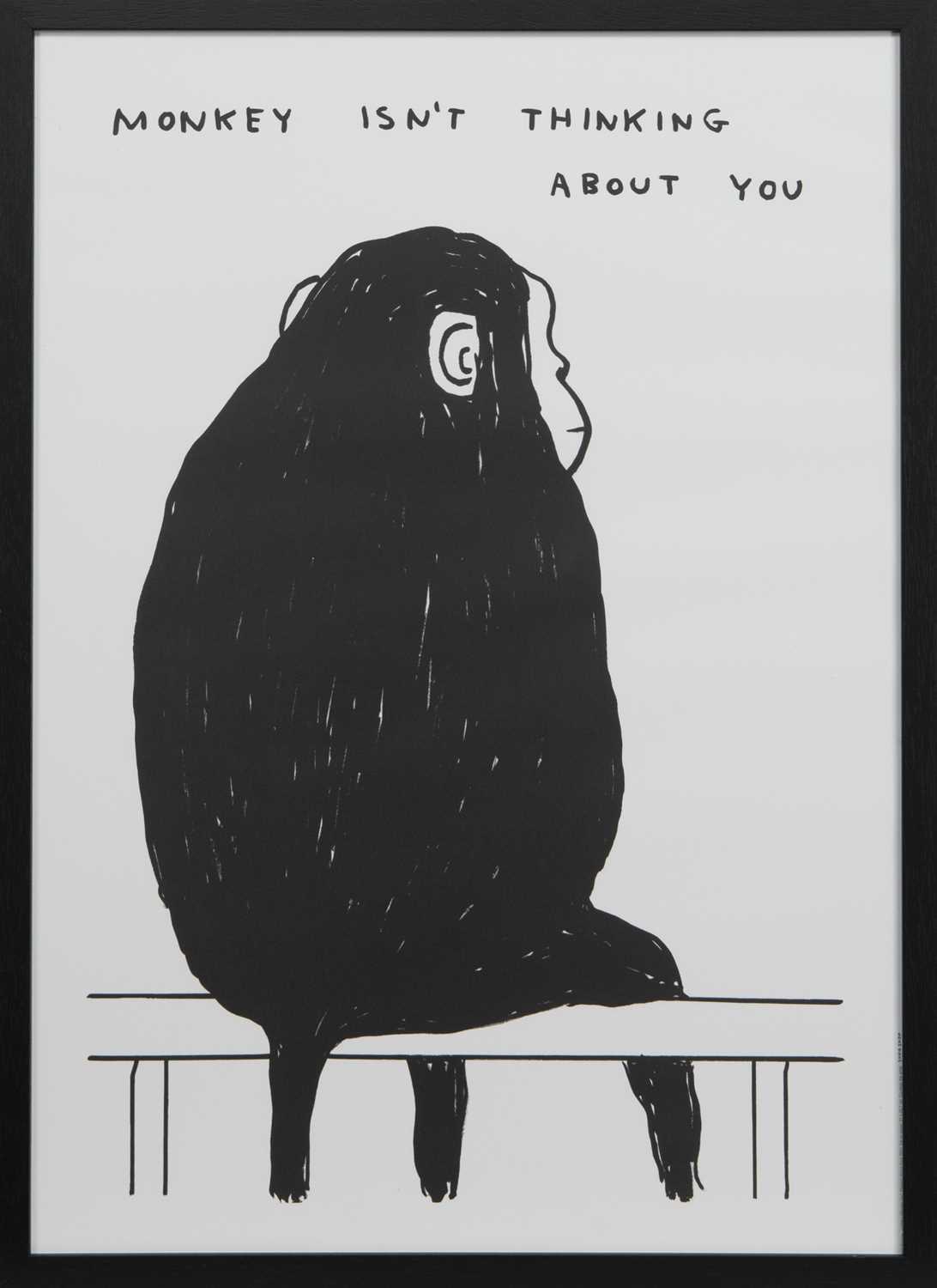 MONKEY ISN'T THINKING ABOUT YOU, A LITHOGRAPH BY DAVID SHRIGLEY