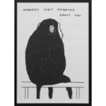 MONKEY ISN'T THINKING ABOUT YOU, A LITHOGRAPH BY DAVID SHRIGLEY
