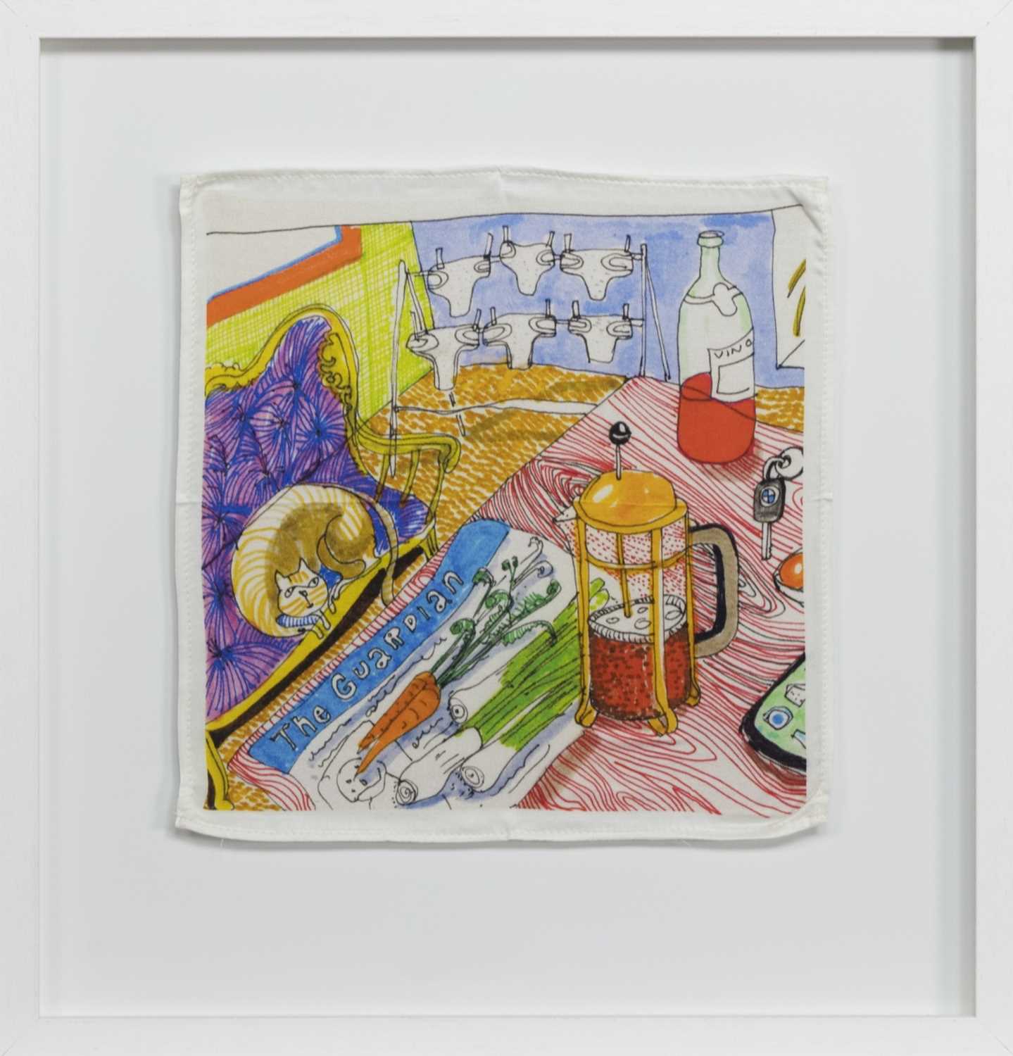 THE VANITY OF SMALL DIFFERENCES, A HANDKERCHIEF BY GRAYSON PERRY