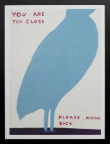 YOU ARE TOO CLOSE, A LITHOGRAPH BY DAVID SHRIGLEY