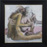 ELDERLY LOVERS, AN OIL BY ROBERT OSCAR LENKIEWICZ