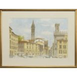 STREET SCENE IN FLORENCE, A WATERCOLOUR BY MARK SCADDING