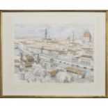 VIEW FROM PIAZZA MICHELANGELO, FLORENCE, A WATERCOLOUR BY MARK SCADDING