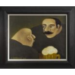 BEER DRINKERS, AN OIL BY ELENA KOURENKOVA