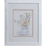 KITCHEN FLOWERS, A WATERCOLOUR BY MAY BYRNE