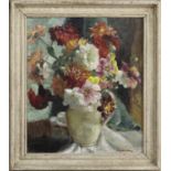 STILL LIFE OF FLOWERS, AN OIL BY COLIN CAIRNS CLINTON CAMPBELL