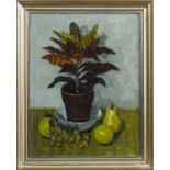 STILL LIFE WITH PEAR, AN OIL BY JOHN MILLER