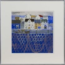 BLUE HARBOUR, CRAIL, A MIXED MEDIA BY GEORGE BIRRELL