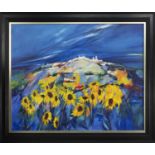 SUNFLOWERS IN SICILY, AN ACRYLIC BY SHELAGH CAMPBELL