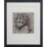 JESUS IS GIVEN THE CROSS, AN ARTIST'S PROOF BY PETER HOWSON