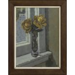 STILL LIFE WITH YELLOW ROSES, AN OIL BY JOHN MILLER