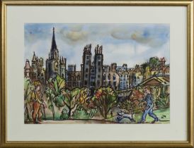 NEW COLLEGE FROM PRINCES STREET, A WATERCOLOUR BY LADY LUCINDA MACKAY