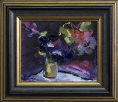 CLEMATIS, AN OIL BY MARGARET BALLANTYNE