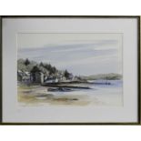 KIPPFORD, AN INK & WATERCOLOUR BY DOROTHY BRUCE