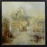 SILENT ROWS AND THE SONGLESS GONDOLIER, AN OIL BY FRANCE JODOIN