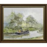 PUFFER 'PETREL' IN THE CRINAN CANAL, AN OIL BY IAN G ORCHARDSON