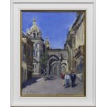 JOHN STREET, GLASGOW, AFTER COURT, AN OIL BY PHYLLIS MULLIGAN