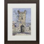 THE CLOCK TOWER, CULZEAN CASTLE AYRSHIRE, A WATERCOLOUR BY VIOLET MCNEISH KAY