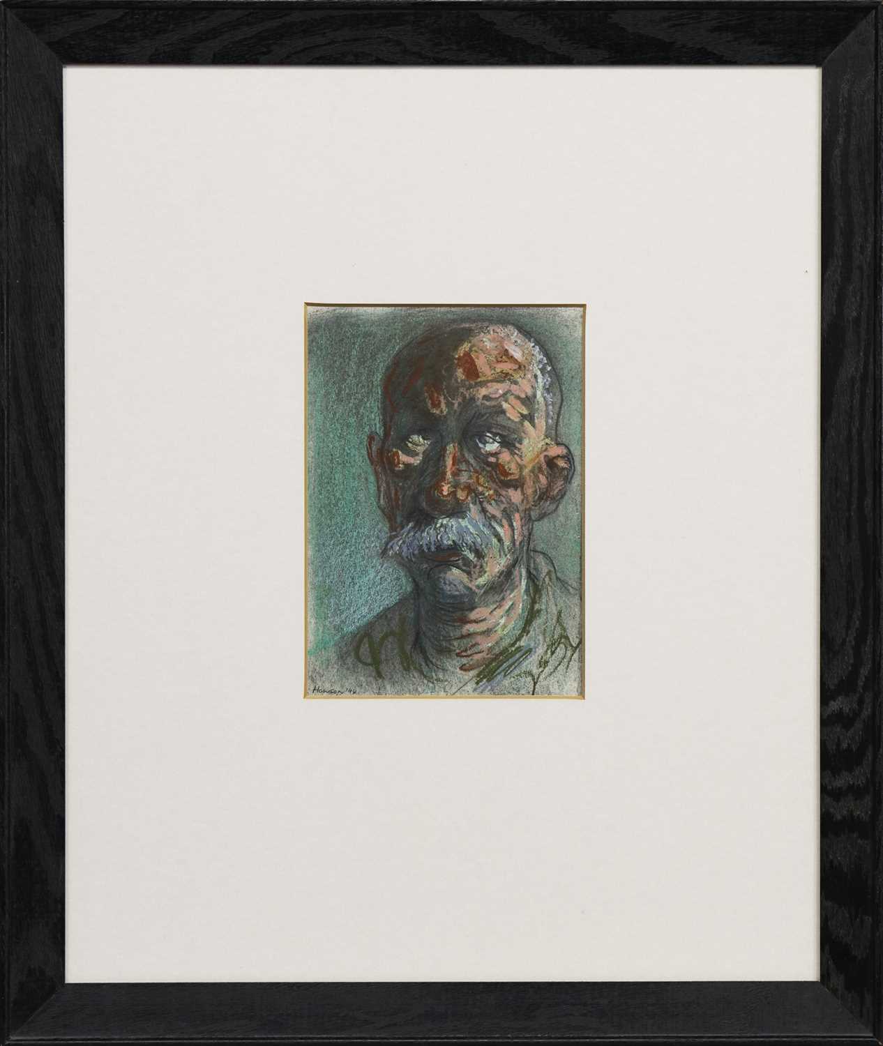 OLD MAN OF BOSNIA, A PASTEL BY PETER HOWSON