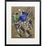 OLD FIRM, A PASTEL BY PETER HOWSON